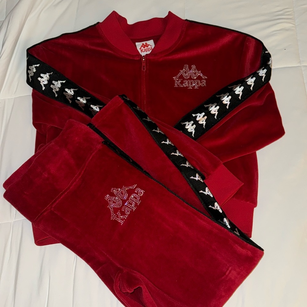Kappa red sweatsuit size medium.